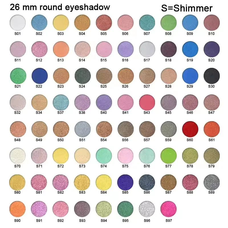 High Pigmented DIY Makeup Eyeshadow Palette – Nude Matte & Glitter Colors | Long-Lasting Blendable Eye Shadow Set