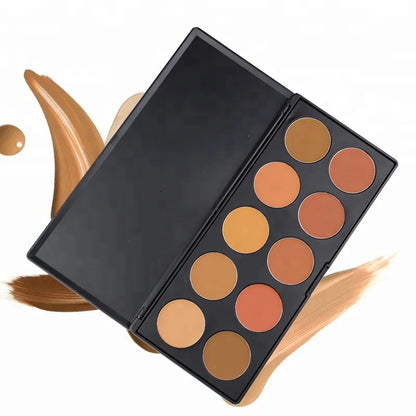 12 Colors Concealer Palette – Cream Base Matte Foundation & Contour Kit | Full Coverage Professional Makeup Palette