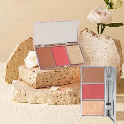 Glow & Blush 2-in-1 Face Makeup Palette | Radiant Highlighter & Blush Set