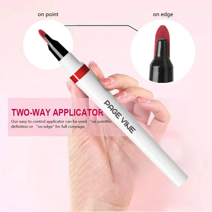 2-in-1 Long Lasting Smudge-Proof Creamy Retractable Lip Liner & Lip Gloss | Waterproof | Vegan & Organic