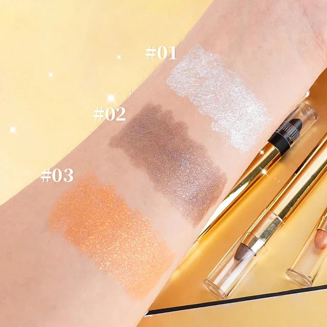 Single Shimmer Makeup Eyeshadow Stick – Long-Lasting Waterproof Glow