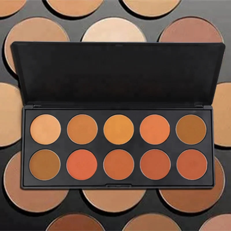 12 Colors Concealer Palette – Cream Base Matte Foundation & Contour Kit | Full Coverage Professional Makeup Palette