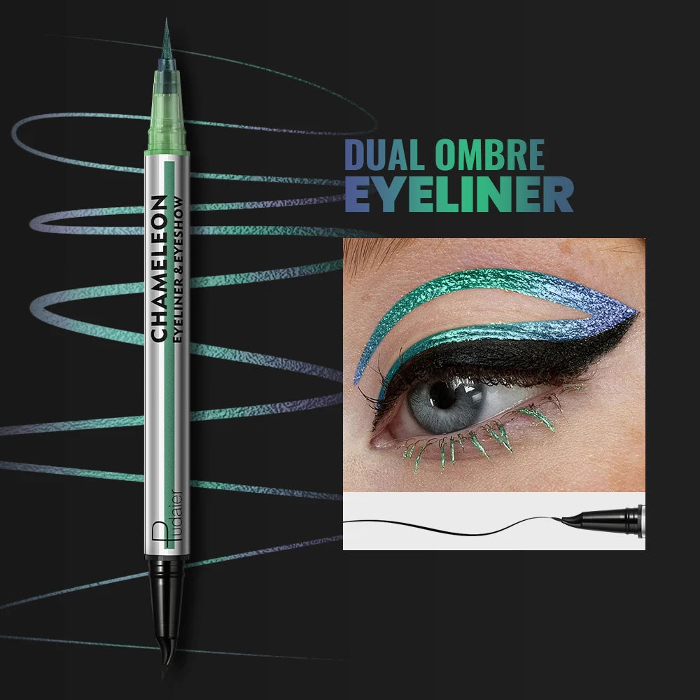 Waterproof 2-in-1 Chameleon Eyeliner Pen – Smooth, Long-Lasting & Non-Fading Black Eyeliner