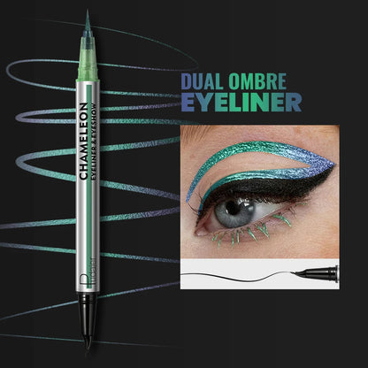 Waterproof 2-in-1 Chameleon Eyeliner Pen – Smooth, Long-Lasting & Non-Fading Black Eyeliner