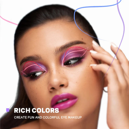 Quick-Dry Waterproof Multichrome Liquid Eyeliner Pen | Long-Lasting Sweat-Proof Precision Eye Liner