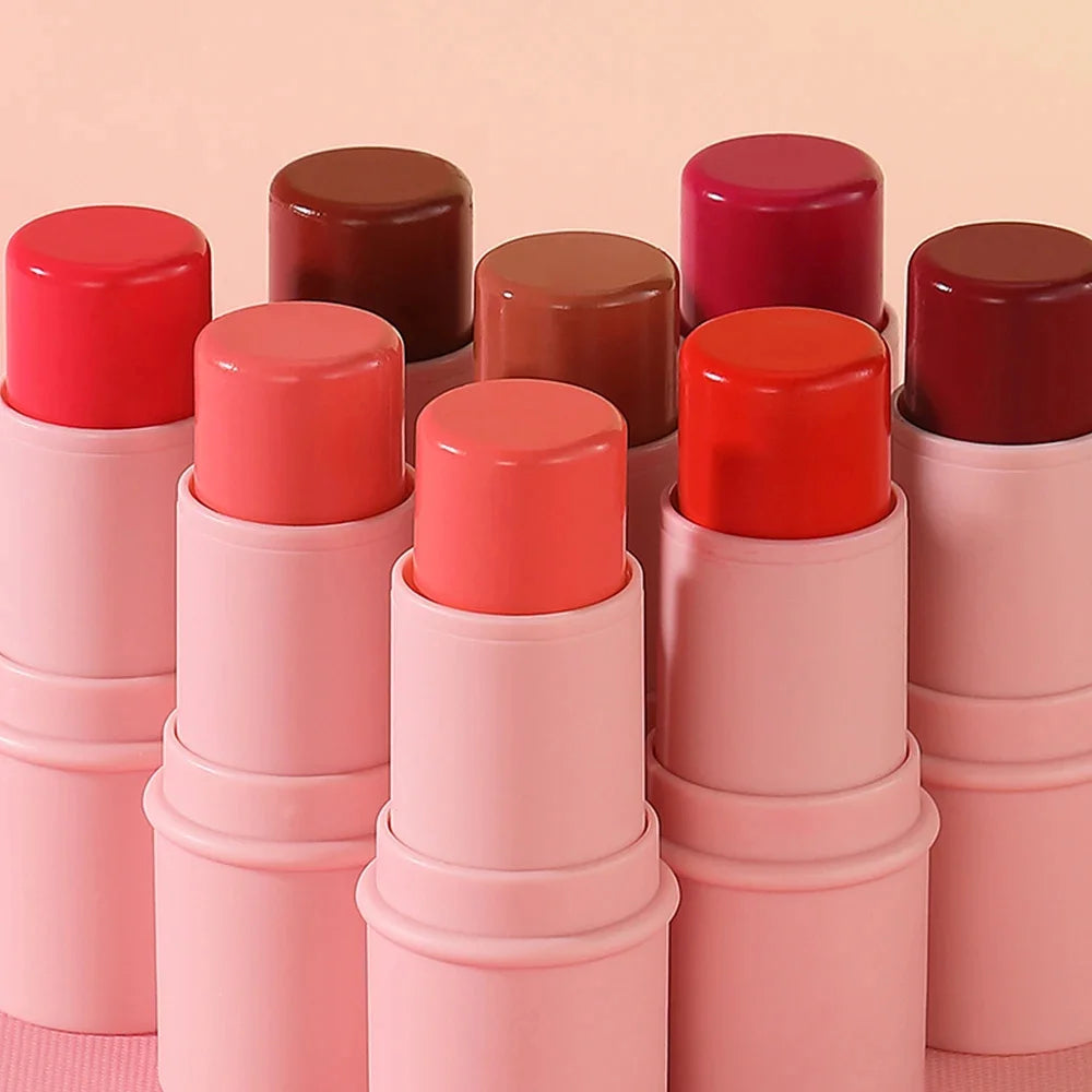 Cream Blush Stick – Natural Matte Lip & Cheek Tint | Lightweight Dewy Finish Makeup Stick