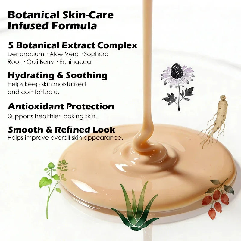 Full Coverage Matte Liquid Foundation – Waterproof, Long-Lasting Natural Finish Face Makeup