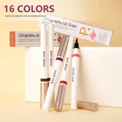 2-in-1 Long Lasting Smudge-Proof Creamy Retractable Lip Liner & Lip Gloss | Waterproof | Vegan & Organic