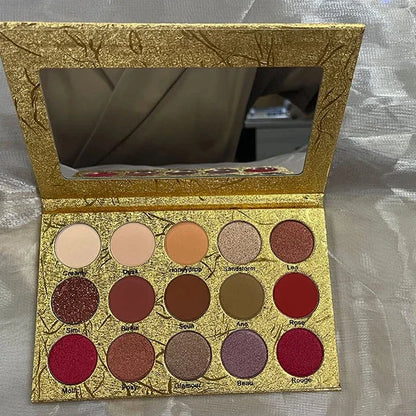 High Pigmented DIY Makeup Eyeshadow Palette – Nude Matte & Glitter Colors | Long-Lasting Blendable Eye Shadow Set