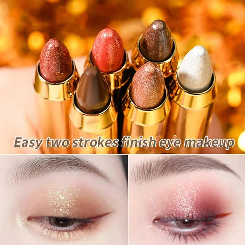 Single Shimmer Makeup Eyeshadow Stick – Long-Lasting Waterproof Glow