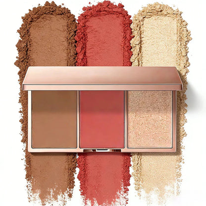 Glow & Blush 2-in-1 Face Makeup Palette | Radiant Highlighter & Blush Set
