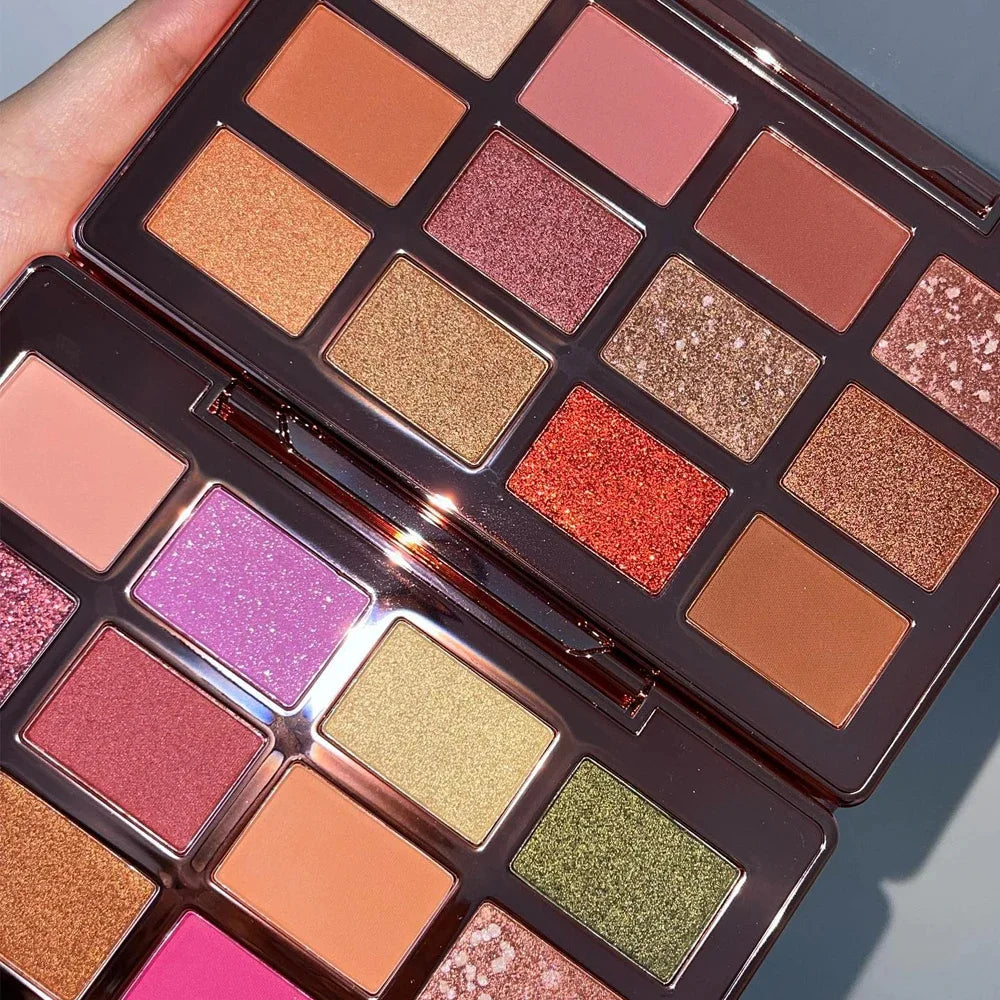Shimmer & Matte High-Pigment Eyeshadow Palette – Long-Lasting Blendable Makeup Palette