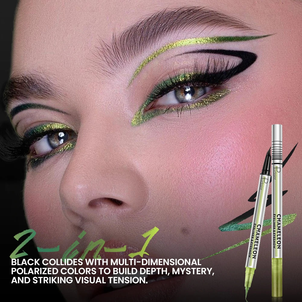 Waterproof 2-in-1 Chameleon Eyeliner Pen – Smooth, Long-Lasting & Non-Fading Black Eyeliner
