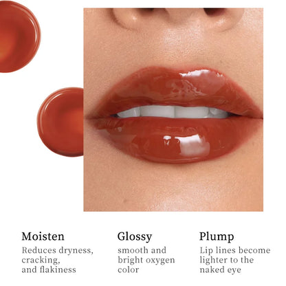 Plump & Shine Vegan Lip Oil – Hydrating Moisturizing Lip Glaze