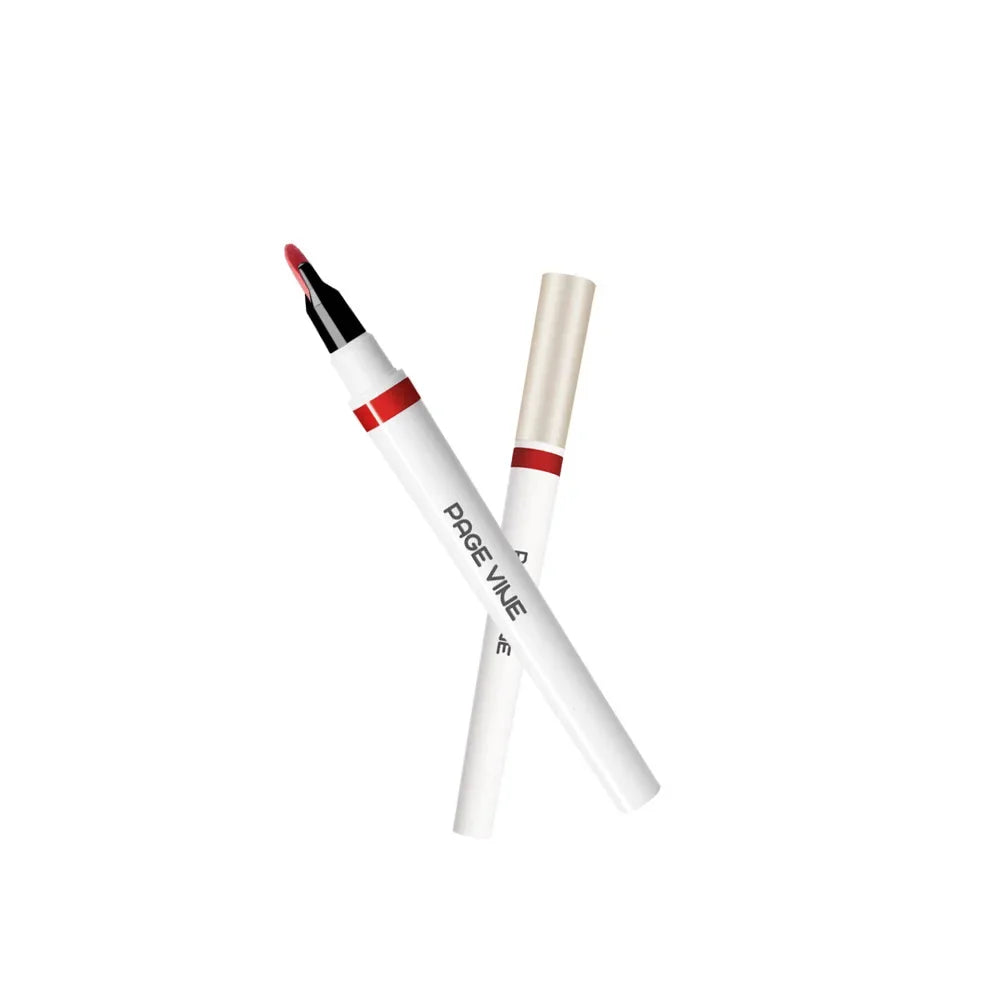 2-in-1 Long Lasting Smudge-Proof Creamy Retractable Lip Liner & Lip Gloss | Waterproof | Vegan & Organic