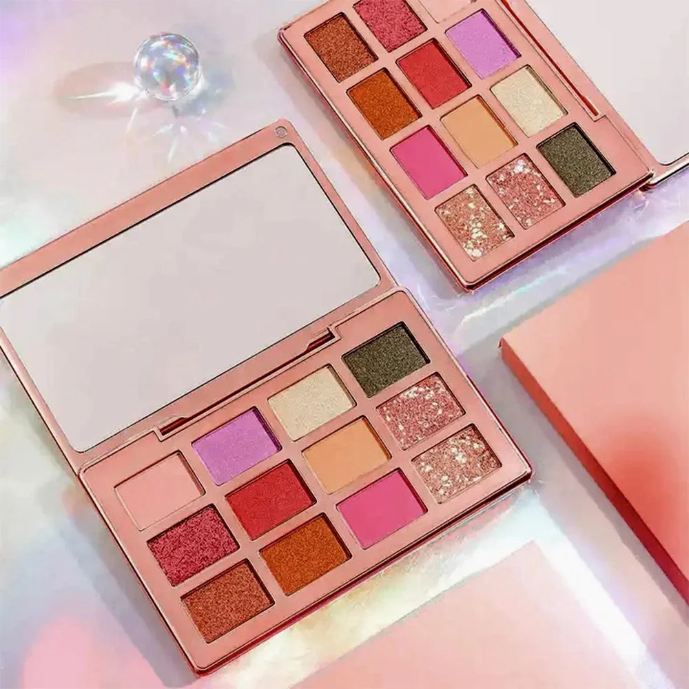 Shimmer & Matte High-Pigment Eyeshadow Palette – Long-Lasting Blendable Makeup Palette