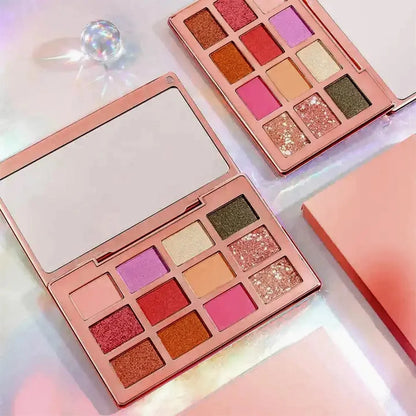 Shimmer & Matte High-Pigment Eyeshadow Palette – Long-Lasting Blendable Makeup Palette