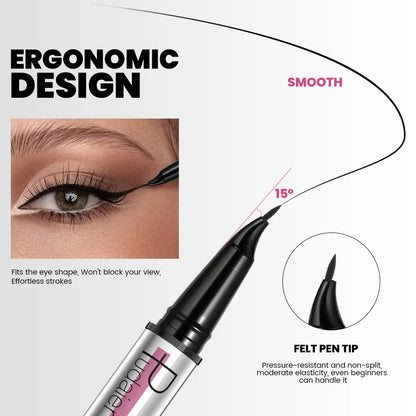 Waterproof 2-in-1 Chameleon Eyeliner Pen – Smooth, Long-Lasting & Non-Fading Black Eyeliner