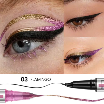 Waterproof 2-in-1 Chameleon Eyeliner Pen – Smooth, Long-Lasting & Non-Fading Black Eyeliner