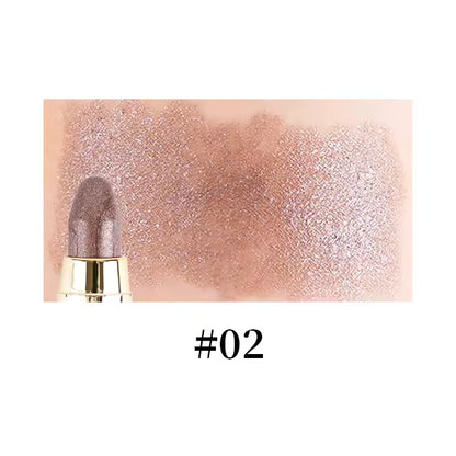 Single Shimmer Makeup Eyeshadow Stick – Long-Lasting Waterproof Glow