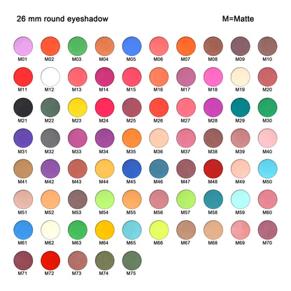 High Pigmented DIY Makeup Eyeshadow Palette – Nude Matte & Glitter Colors | Long-Lasting Blendable Eye Shadow Set