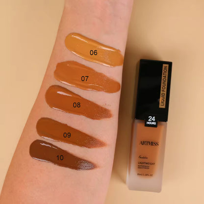 Full Coverage Matte Liquid Foundation – Waterproof, Long-Lasting Natural Finish Face Makeup