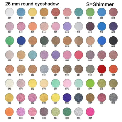 High Pigmented DIY Makeup Eyeshadow Palette – Nude Matte & Glitter Colors | Long-Lasting Blendable Eye Shadow Set