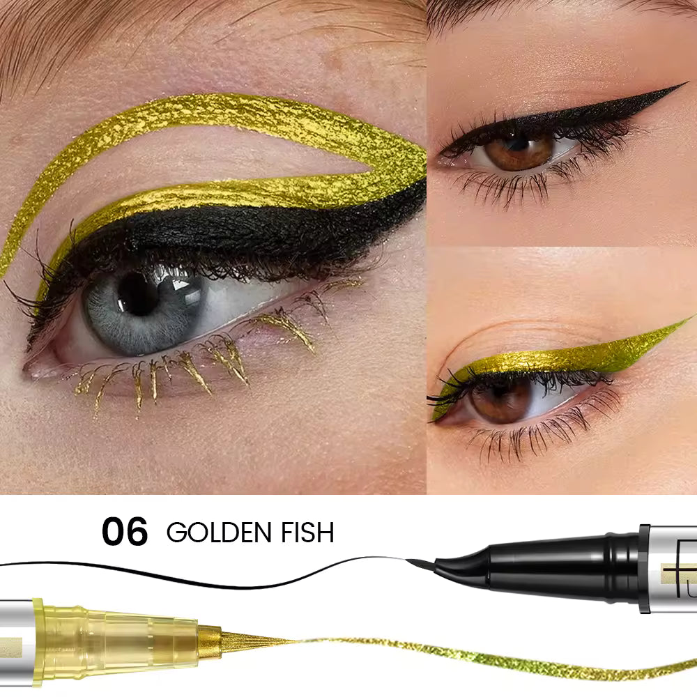 Waterproof 2-in-1 Chameleon Eyeliner Pen – Smooth, Long-Lasting & Non-Fading Black Eyeliner
