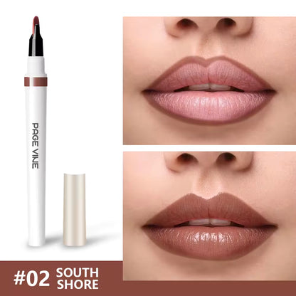 2-in-1 Long Lasting Smudge-Proof Creamy Retractable Lip Liner & Lip Gloss | Waterproof | Vegan & Organic