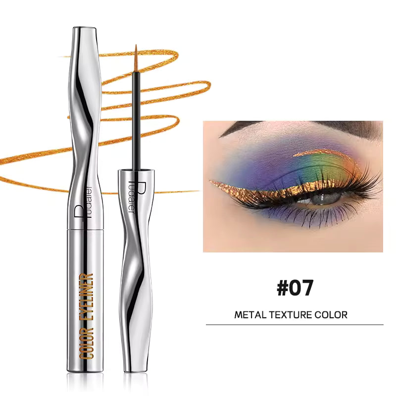 Quick-Dry Waterproof Multichrome Liquid Eyeliner Pen | Long-Lasting Sweat-Proof Precision Eye Liner