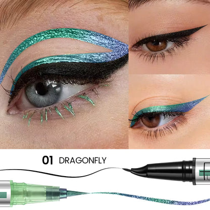 Waterproof 2-in-1 Chameleon Eyeliner Pen – Smooth, Long-Lasting & Non-Fading Black Eyeliner