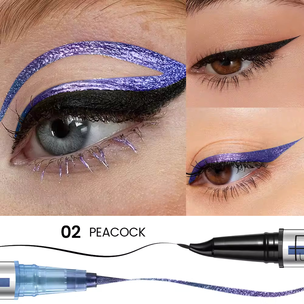Waterproof 2-in-1 Chameleon Eyeliner Pen – Smooth, Long-Lasting & Non-Fading Black Eyeliner