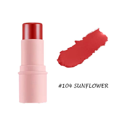 Cream Blush Stick – Natural Matte Lip & Cheek Tint | Lightweight Dewy Finish Makeup Stick